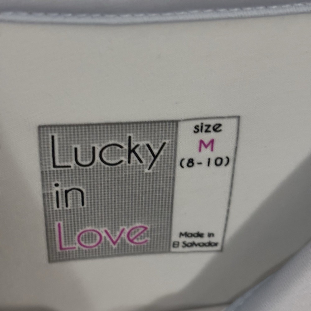 Lucky In Love Tennis Dress Wild Ombre Sleeveless Lime Blue‎ Women's Medium 8-10 - Picture 3 of 8